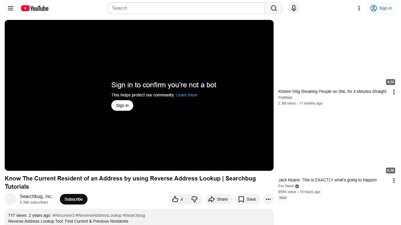 Know The Current Resident of an Address by using Reverse Address Lookup | Searchbug Tutorials - YouTube